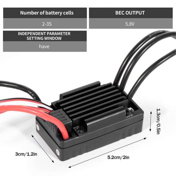 HG35A brushless ESC XT60 plug(black)+Plug+EA001B-XT60 - 图片 10