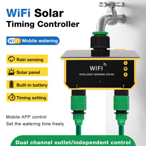 2 Outlets Wifi Solar Watering Device+SBT010 - 图片 2