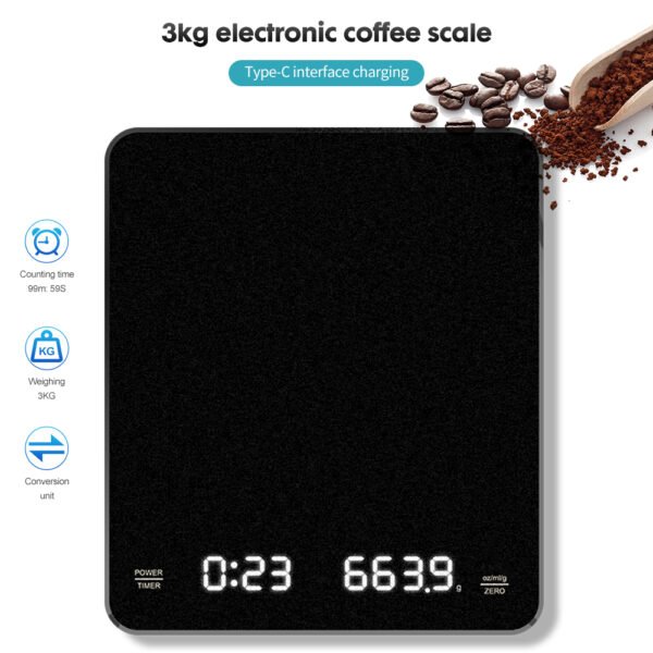3kg Professional Electronic Timing Coffee Scale+S135 - 图片 2