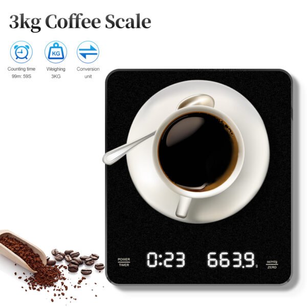 3kg Professional Electronic Timing Coffee Scale+S135 - 图片 3