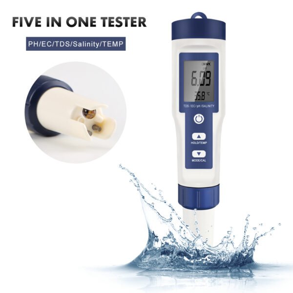 5 in 1 PH TDS EC Temperature Water Quality Tester+PH111/PH111BL - 图片 3