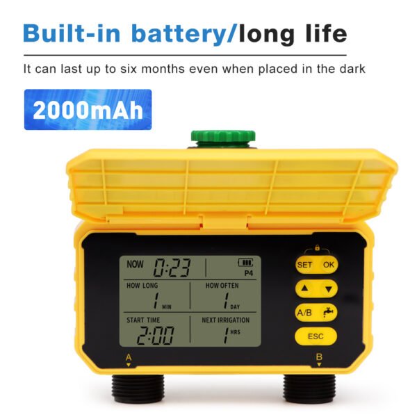 Smart Solar Timing Dual-Channel Water Valve+SBT009 - 图片 6