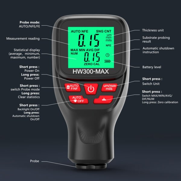 HW300-MAX Coating Thickness Gauge+HW300MAX - 图片 3