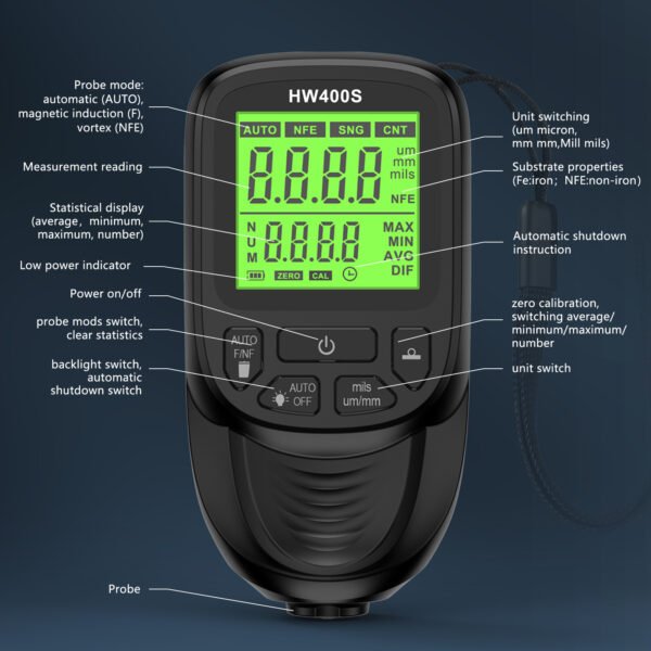 HW400S Coating Thickness Gauge+GM400S - 图片 2