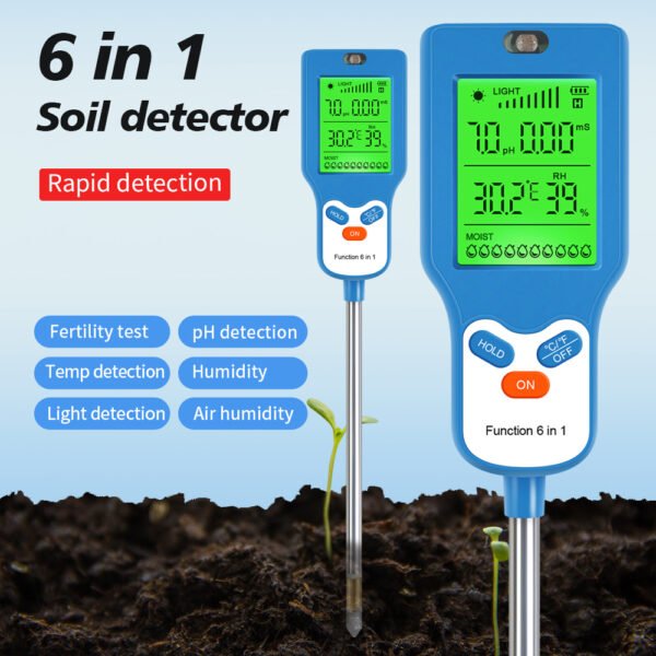 New Design 6 in 1 Soil Tester +SPH050 - 图片 2