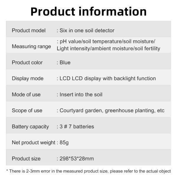 New Design 6 in 1 Soil Tester +SPH050 - 图片 11