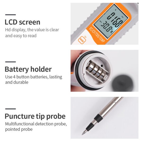 4 in 1 Soil Detector TDS EC CF Temp+BT761 - 图片 10