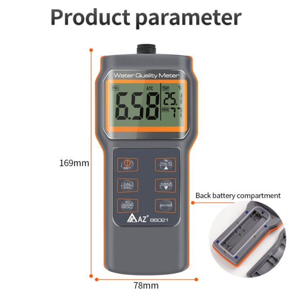 AZ-86021 New Upgrade Multifunctional Dissolved Oxygen Detector+AZ-86021(DO) - 图片 7