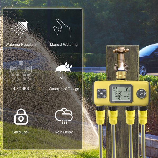 4-way automatic Irrigation timer+SBT025 - 图片 3