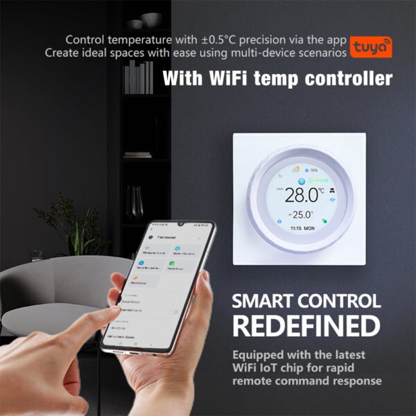 Color Screen WiFi Smart Control Room Thermostat +WH142 - 图片 3