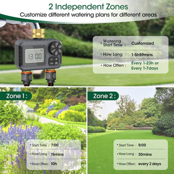 2-ZONE Digital Water Timer+SBT040 - 图片 3