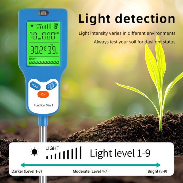 New Design 6 in 1 Soil Tester +SPH050 - 图片 4