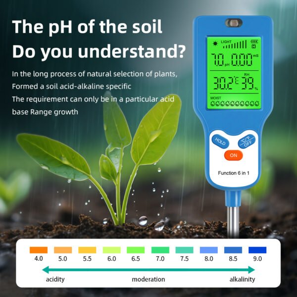 New Design 6 in 1 Soil Tester +SPH050 - 图片 5