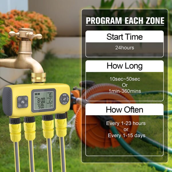 4-way automatic Irrigation timer+SBT025 - 图片 5
