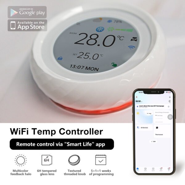 Color Screen WiFi Smart Control Room Thermostat +WH142 - 图片 5