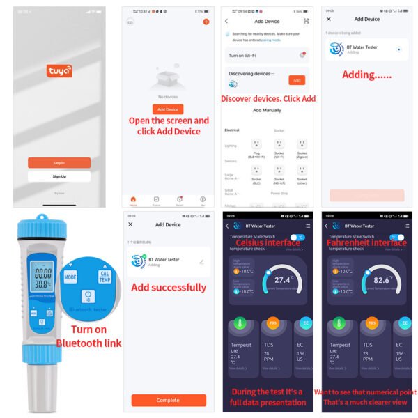 6 in 1 Water Quality Tester +BT786 - 图片 6