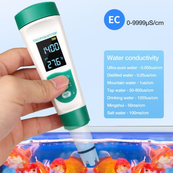 5 in 1 PH/EC/TDS/SALT/TEMP Water Quality Detector +PH316 - 图片 6