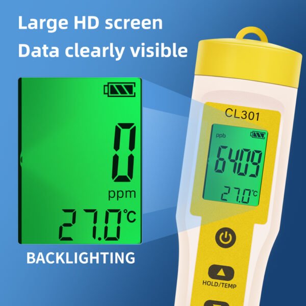 3 in 1 H2/CL/TEMP Water Quality Tester+CL301 - 图片 7