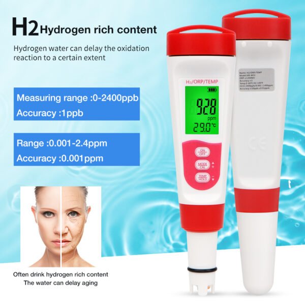 3 in 1 Water Quality Test Pen H2 ORP Temp Tester + PH317 - 图片 7