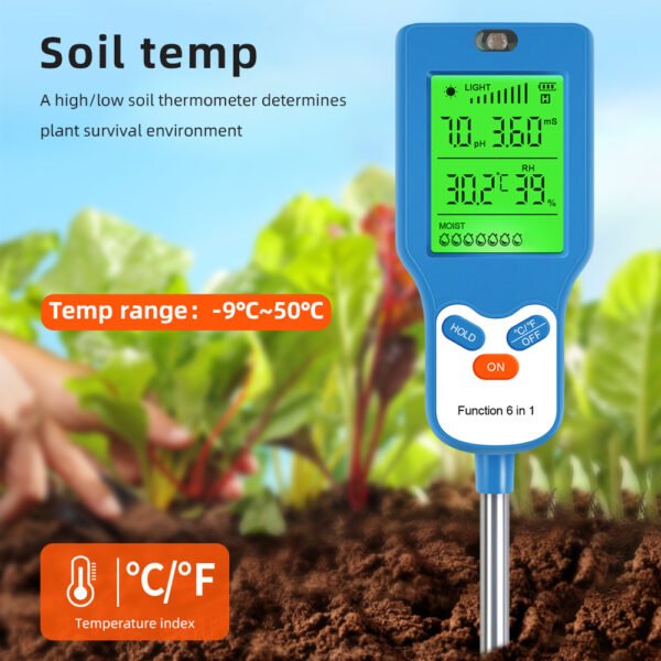 New Design 6 in 1 Soil Tester +SPH050 - 图片 8