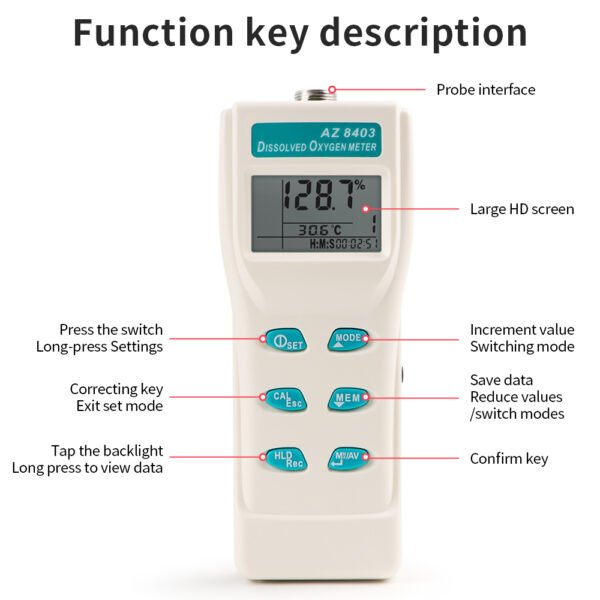 AZ8403 Dissolved Oxygen Detector Water Oxygen Detector-AZ8403 - 图片 8