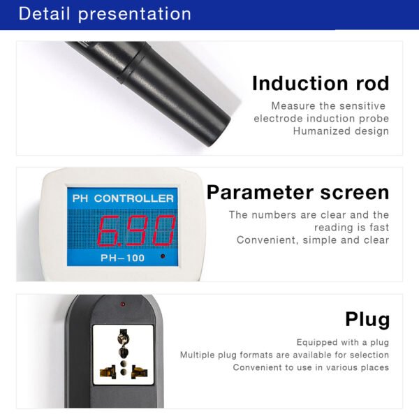 Portable LCD Display Online PH Controller PH879EU - 图片 8
