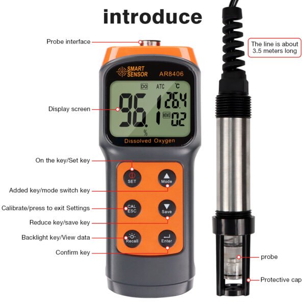 Hot Sale Portable Dissolved Oxygen Meter AR8406 - 图片 9