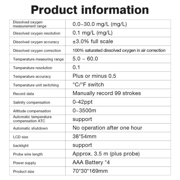 Hot Sale Portable Dissolved Oxygen Meter AR8406 - 图片 10
