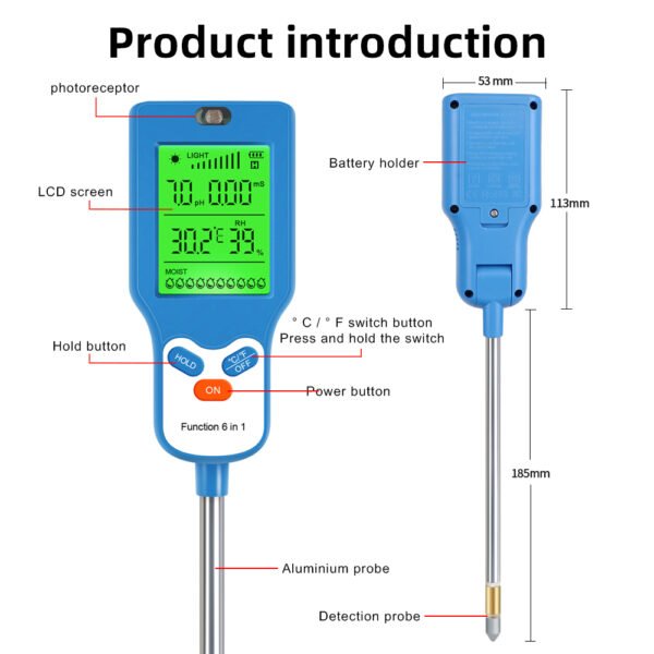 New Design 6 in 1 Soil Tester +SPH050 - 图片 10