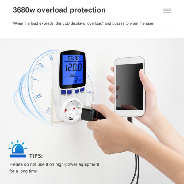Watt Meter Ac Digital Electric Power Meter+V040EU - 图片 6