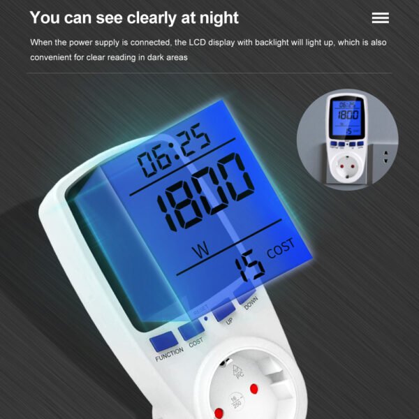 Watt Meter Ac Digital Electric Power Meter+V040EU - 图片 5