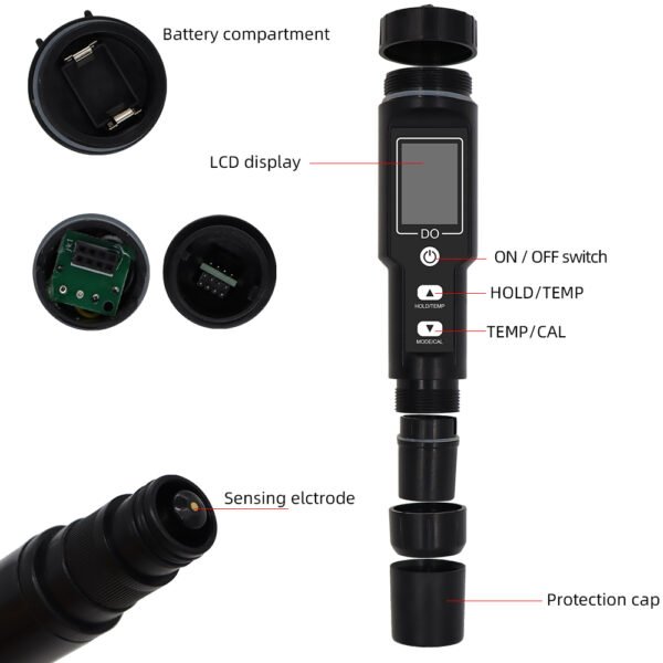 DO9100 Waterproof Oxygen Dissolved Meter-DO02BL - 图片 3