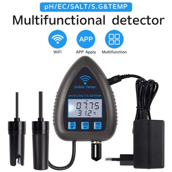 5 In 1 Wifi PH EC S.G Salinity Temp Meter + WF9953 - 图片 2