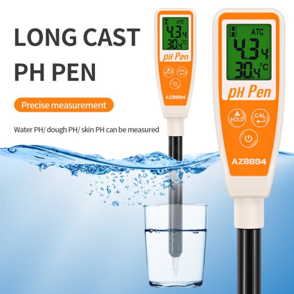 Portable PH test Pen Meter + AZ8694 - 图片 2