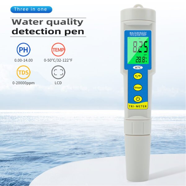 Digital Temp PH TDS Meter with ATC for Aquarium Drinking Water + TDSPHTEM986 - 图片 2
