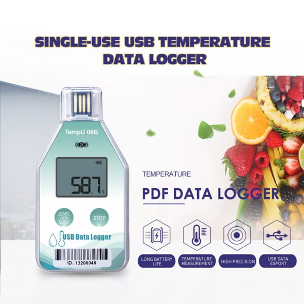TempU08B Single-Use Temperature Humidity Recorder +Temp021 - 图片 2