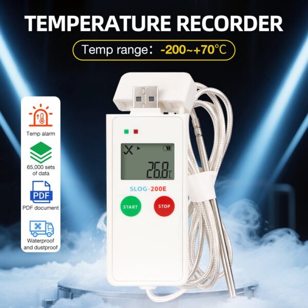SLOG-200E External Probe Cold Chain Temperature Recorder+Temp034 - 图片 2
