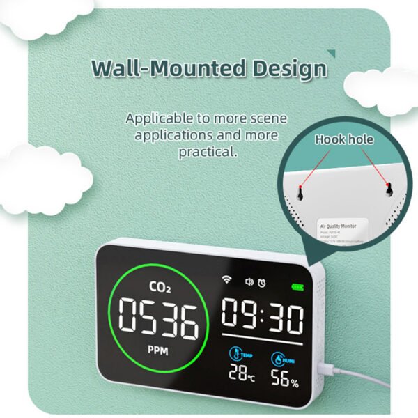 4 in 1 WIFI Air Quality Detector CO2/TEMP/HUMI/TIME+ALB28 - 图片 11