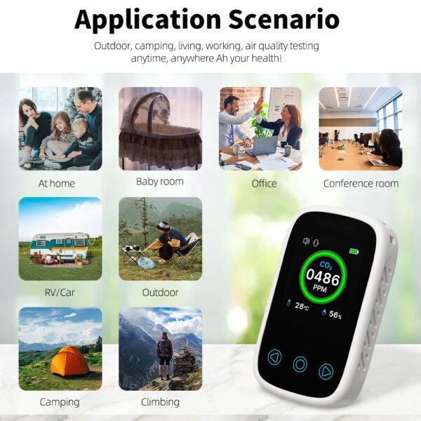 3 in 1 CO2 Temp Humidity air quality detector +ALB34 - 图片 11