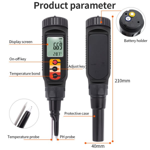 High Quality Soil Ph Meter Food PH Tester+SPH029 - 图片 12