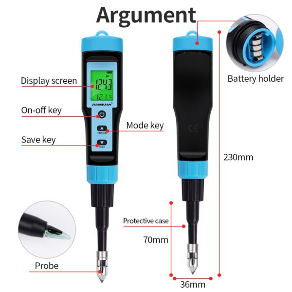 YY-1030 Digital Electronic Food PH Meter+PH199W - 图片 12