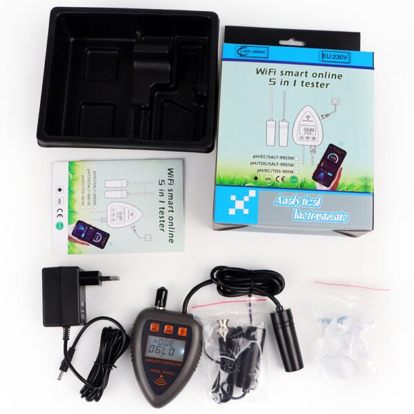 Digital Wifi 5 in 1 Water Quality Tester PH TDS EC S.G TEMP Meter+WF991 - 图片 6