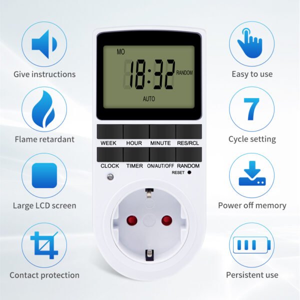 TM02 Electronic Digital Timer Switch +KT024EU - 图片 3