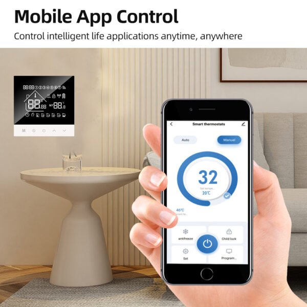 WIFI Floor Heat Thermostat Digital Temperature Controller +WH28C - 图片 3
