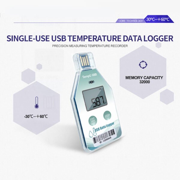 TempU08B Single-Use Temperature Humidity Recorder +Temp021 - 图片 3