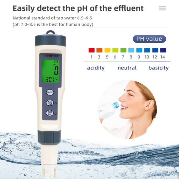 3 in 1 Temperature TDS PH Meter+EC016BL - 图片 4