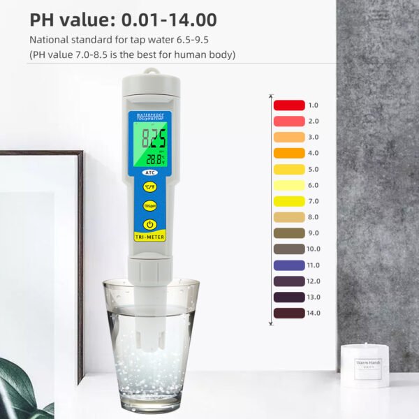 Digital Temp PH TDS Meter with ATC for Aquarium Drinking Water + TDSPHTEM986 - 图片 4