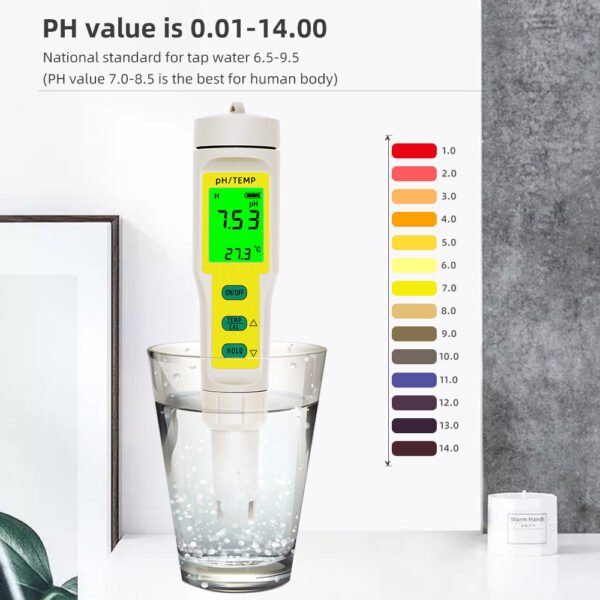 PH-201 High Quality LCD Display Water Quality Tester +PH024 - 图片 4