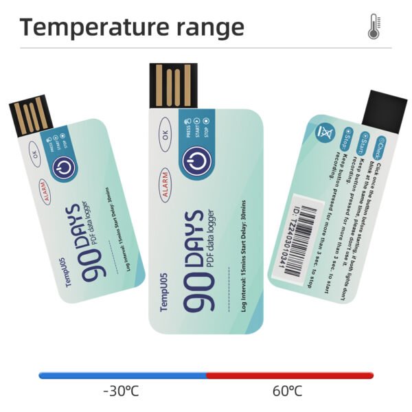 TempU05 90 Days Temperature Recorder +Temp020 - 图片 4