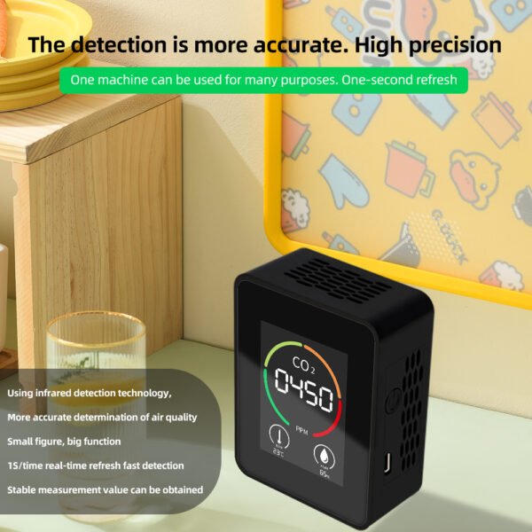 CO2 Meter Multifunctional Digital Air Detector + ALB16 - 图片 4